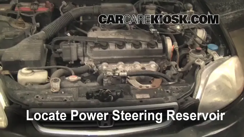 1997 Honda Civic LX 1.6L 4 Cyl. Power Steering Fluid Check Fluid Level